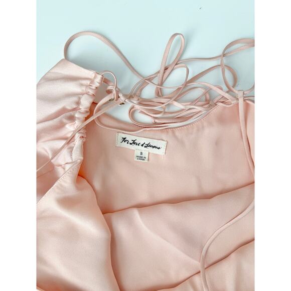 For love and lemons pink satin slip dress - size small - Picture 5 of 6